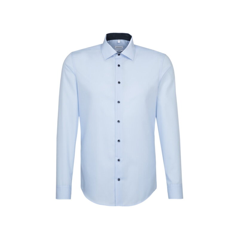 Pánská nežehlivá košile Shaped fit modrá s kontrastem Seidensticker